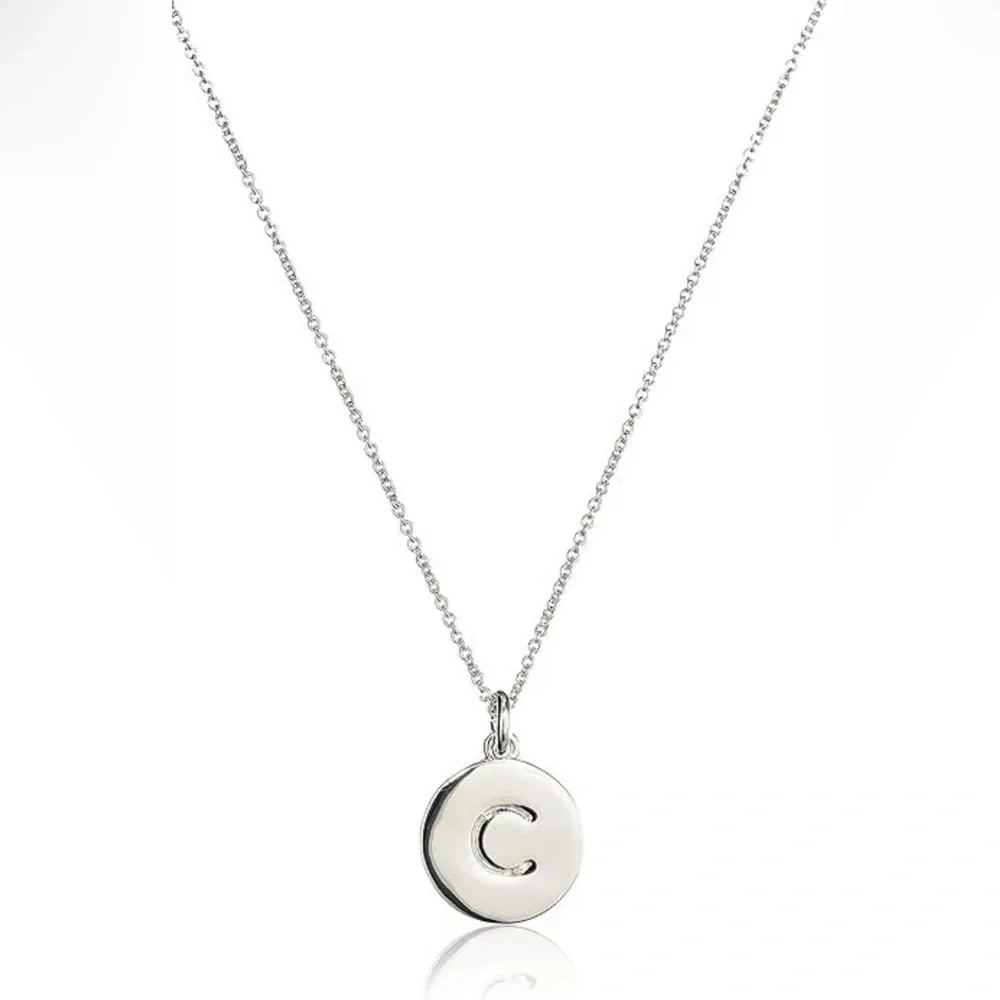 Kate Spade New York Initial Pendant Necklace C Silver